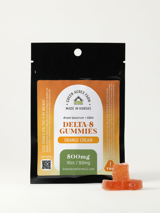 Delta-8 Gummies - Orange Cream (50mg)