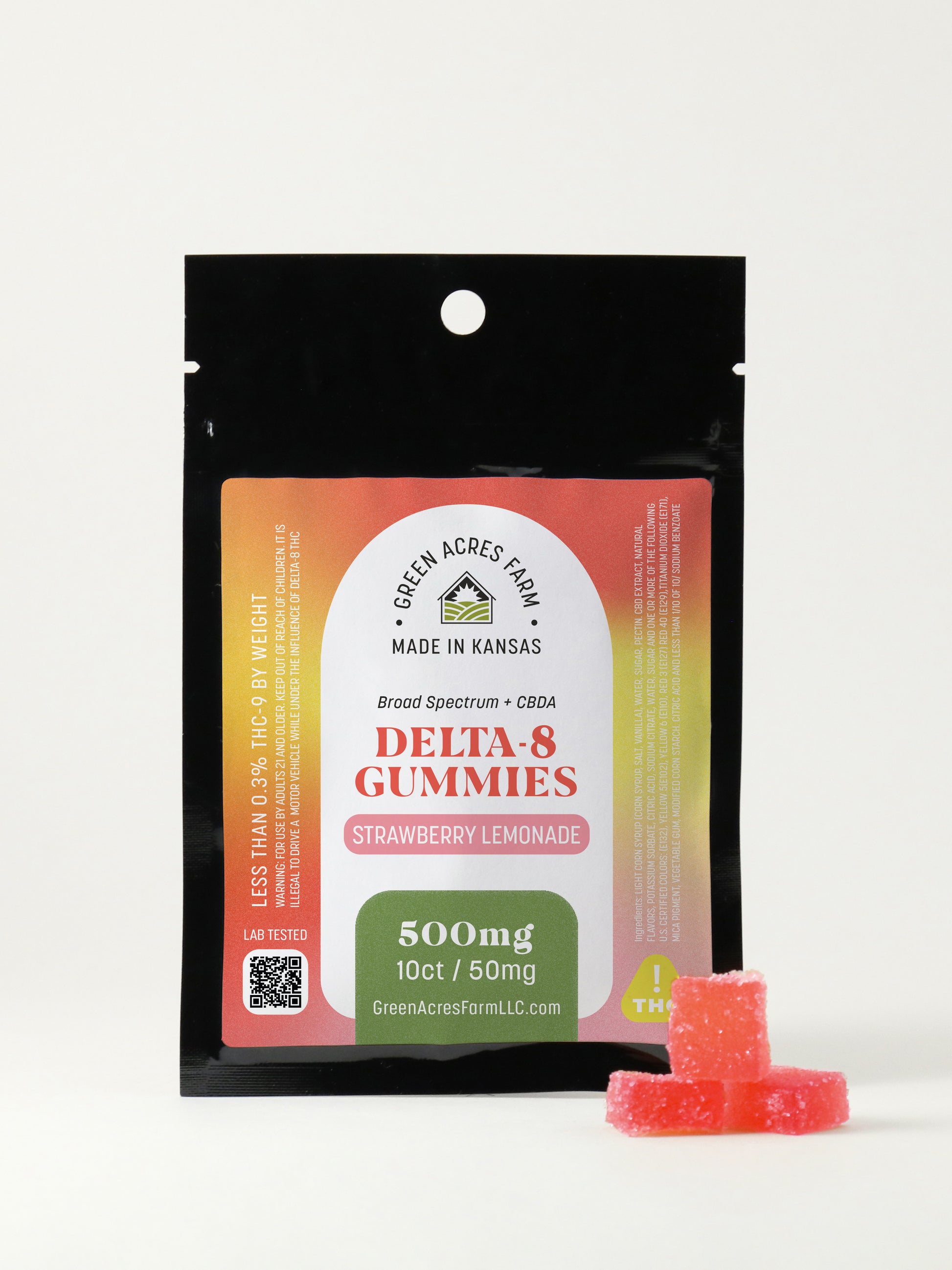 Delta-8 Gummies - Strawberry Lemonade (50mg)